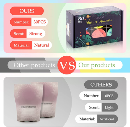Shower Steamers, 30PCS Natural Aromatherapy Shower Steamers, Vaporizing Steam Spa Experience, Shower Bombs with Essential Oils for Relaxation, Enjoy Spa at Home - Family Pack, Gift for Men and Women Arts & Entertainment > Party & Celebration > Gift Giving leoce   