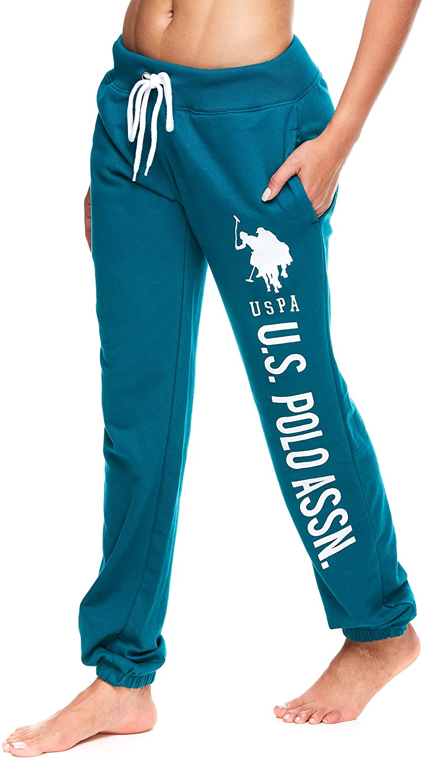 U.S. Polo Assn. Essentials Womens Sweatpants with Pockets - French Terry Jogger Sweats Apparel & Accessories > Clothing > Underwear & Socks > Underwear U.S. Polo Assn. Dark Green Small 