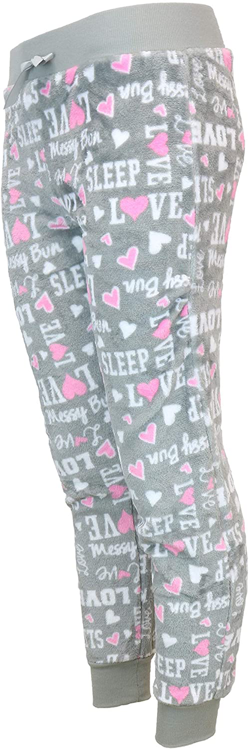 Em & Alfie Women'S plus Size Super Fuzzy Plush Jogger Pajama Pants Apparel & Accessories > Clothing > Sleepwear & Loungewear > Pajamas Kylie Max   