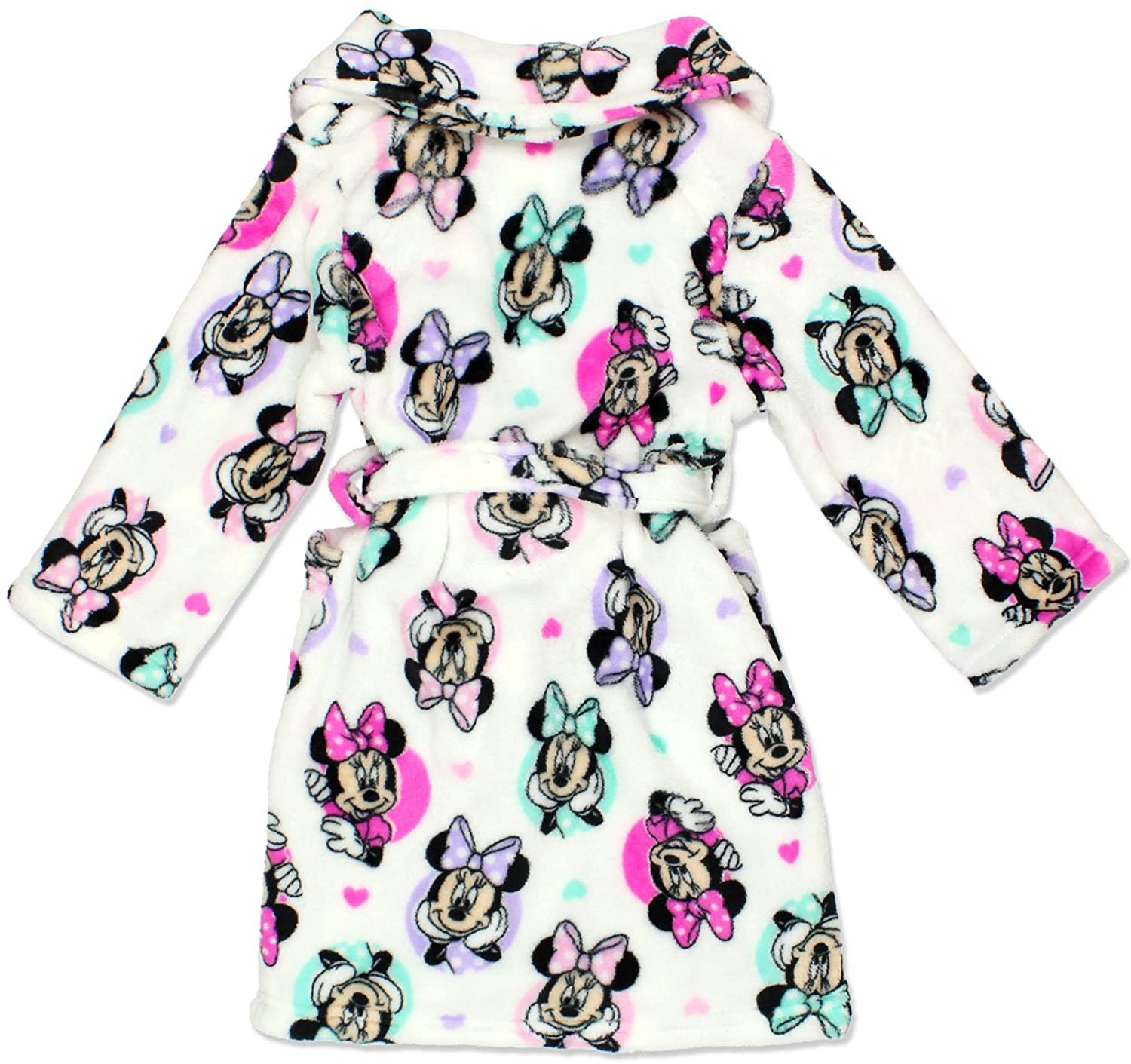 Minnie Mouse Girl'S Plush Fleece Bathrobe Robe Apparel & Accessories > Clothing > Sleepwear & Loungewear > Robes Kylie Max   