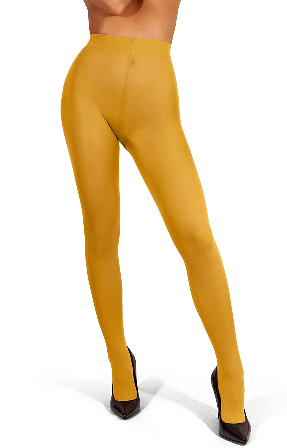 Sofsy Opaque Microfibre Tights for Women - Invisibly Reinforced - Footed Pantyhose High Waist for Women 40Den [Made in Italy] Apparel & Accessories > Clothing > Underwear & Socks > Shapewear KYLIE MAX   