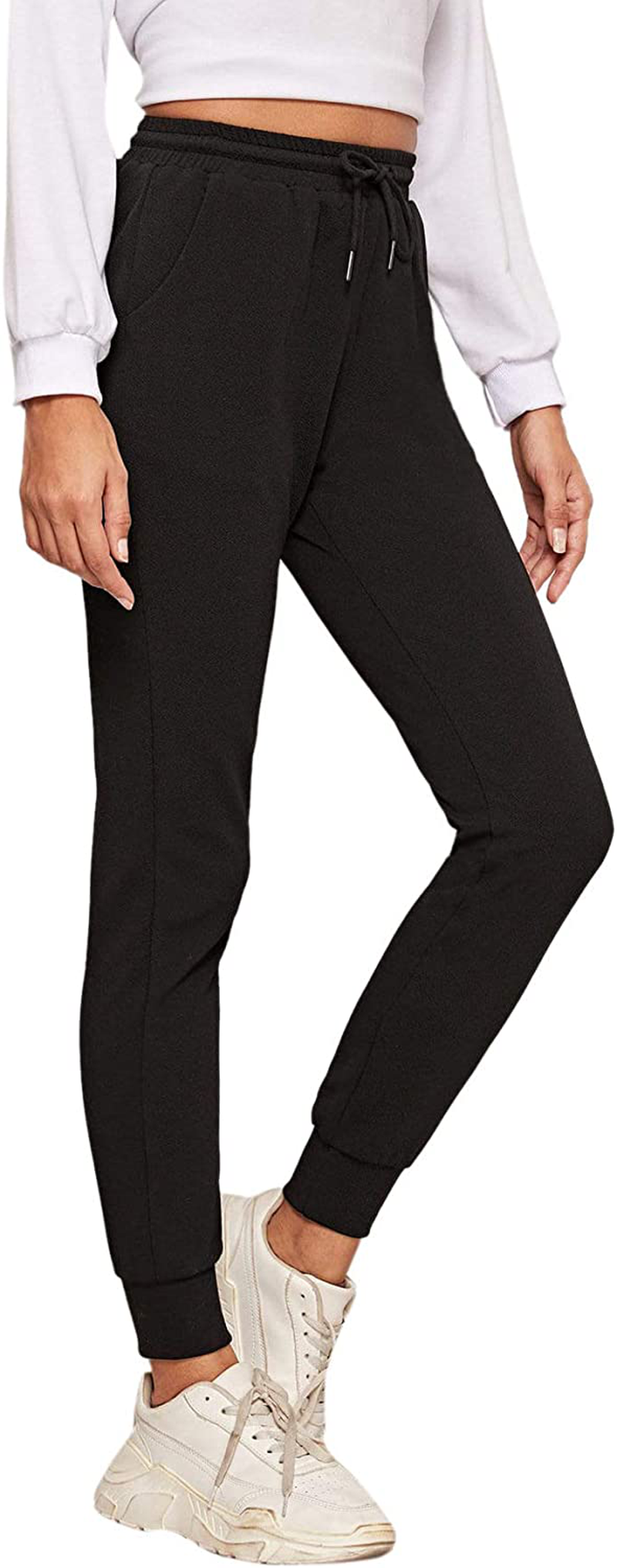 Sweatyrocks Women'S Drawstring Waist Striped Side Jogger Sweatpants with Pocket Apparel & Accessories > Clothing > Activewear Kylie Max   