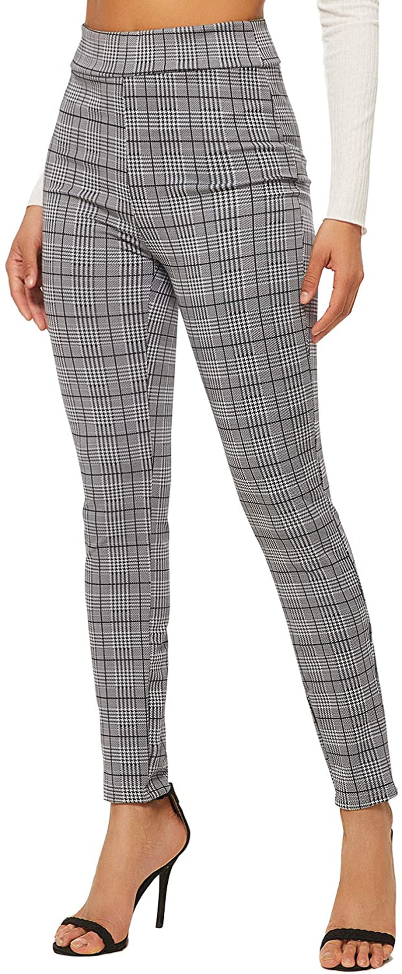 SweatyRocks Women's Casual Skinny Leggings Stretchy High Waisted Work Pants Apparel & Accessories > Clothing > Activewear SweatyRocks   
