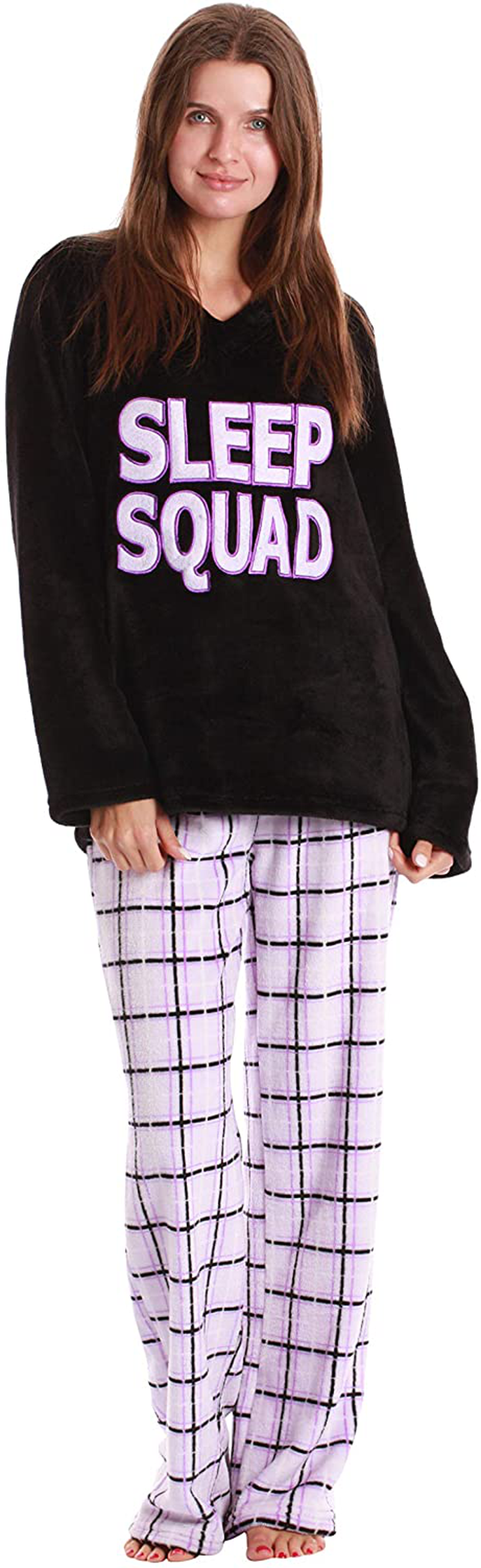 Just Love Plush Pajama Sets for Women Apparel & Accessories > Clothing > Sleepwear & Loungewear > Pajamas Just Love Plaid Sleep Squad 1X 