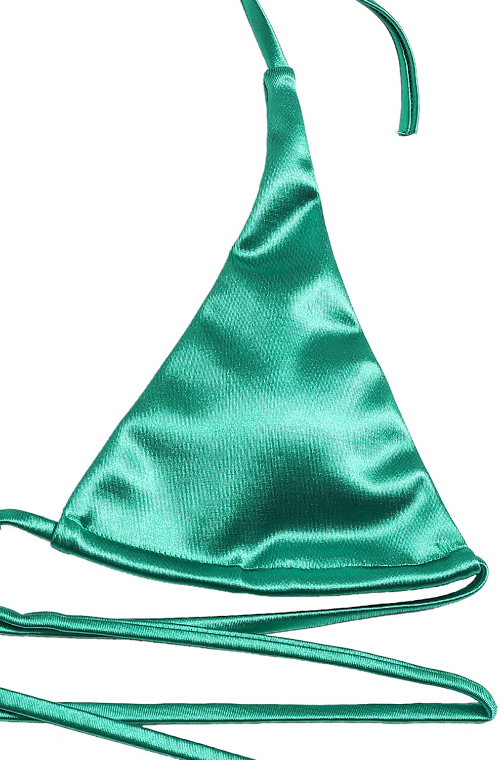 SOLY HUX Women'S Metallic Halter Top Two Piece Swimsuit Tie Side Triangle Bikini  Kylie Max   