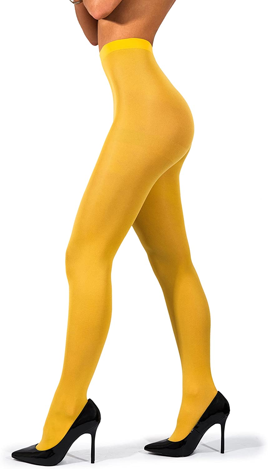 Sofsy Opaque Microfibre Tights for Women - Invisibly Reinforced - Footed Pantyhose High Waist for Women 40Den [Made in Italy] Apparel & Accessories > Clothing > Underwear & Socks > Shapewear KYLIE MAX   