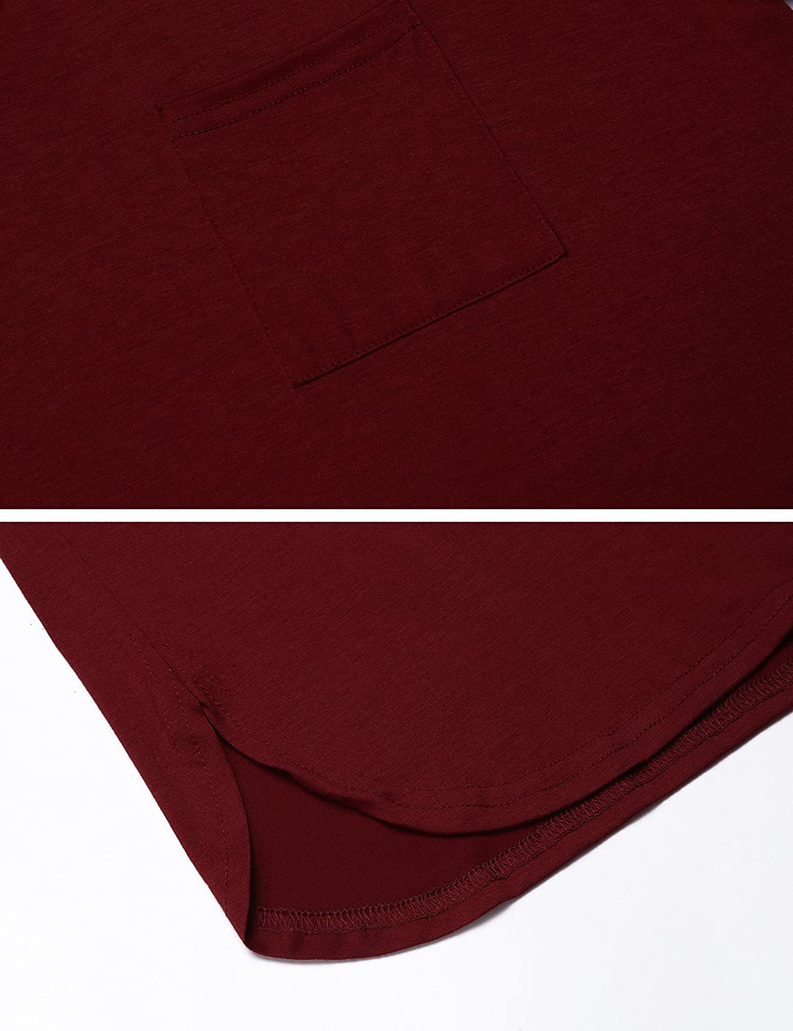 Ekouaer Men'S Nightshirt Nightwear Comfy Big&Tall Short Sleeve Henley Sleep Shirt Apparel & Accessories > Clothing > Sleepwear & Loungewear > Nightgowns Kylie Max   