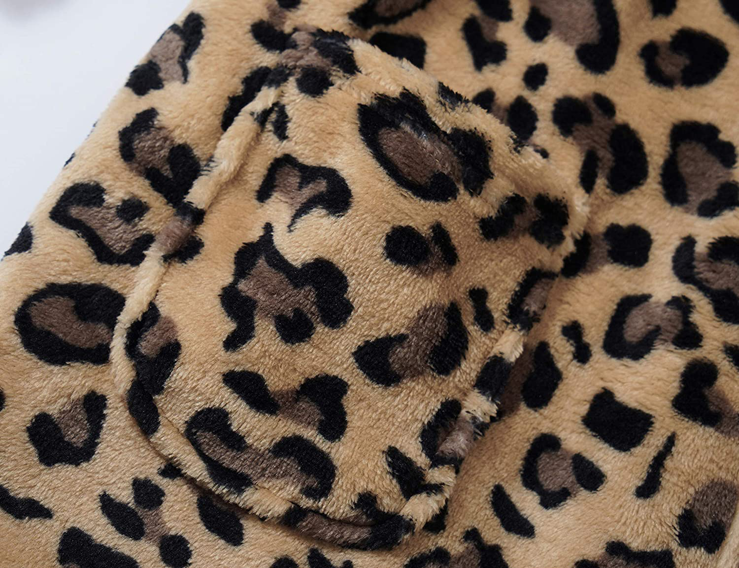 Leopard Cat Robe for Girls Fleece Toddler Kids Teen Hooded Bathrobe Size 4T - 18 Apparel & Accessories > Clothing > Sleepwear & Loungewear > Robes Kylie Max   