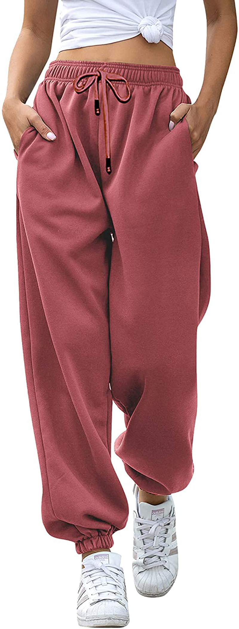 VINMEN Cinch Bottom Sweatpants for Women with Pockets Apparel & Accessories > Clothing > Activewear Kylie Max   