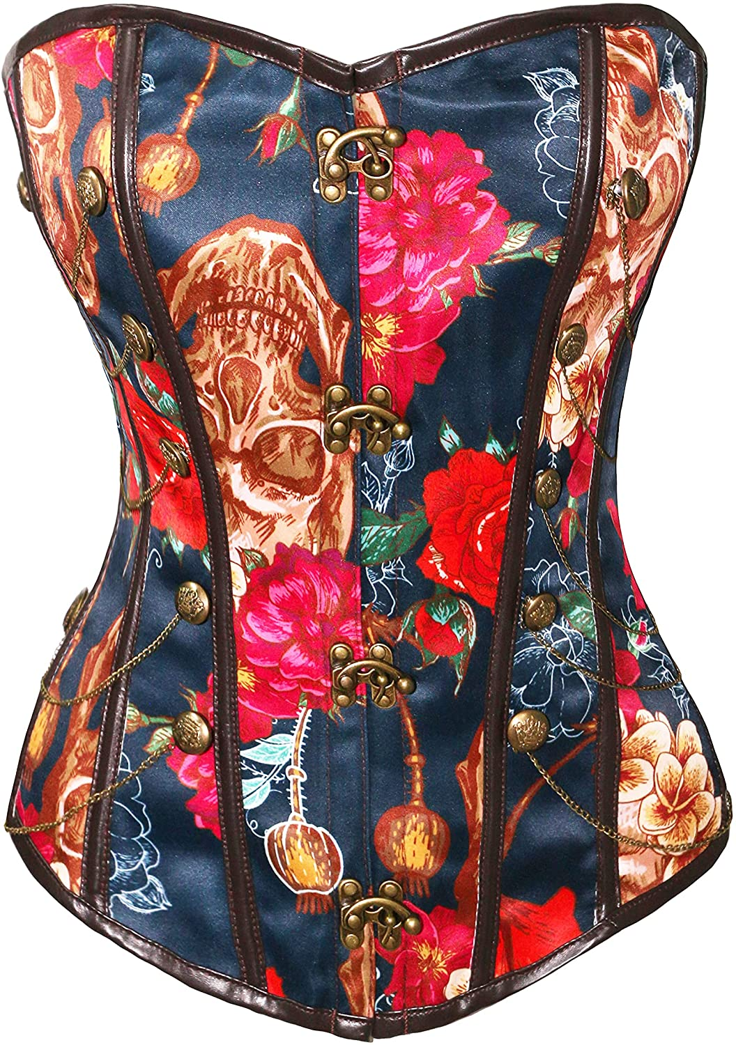 Bslingerie Womens Faux Leather Renaissance Steampunk Bustier Corset Apparel & Accessories > Clothing > Underwear & Socks > Lingerie Bslingerie   