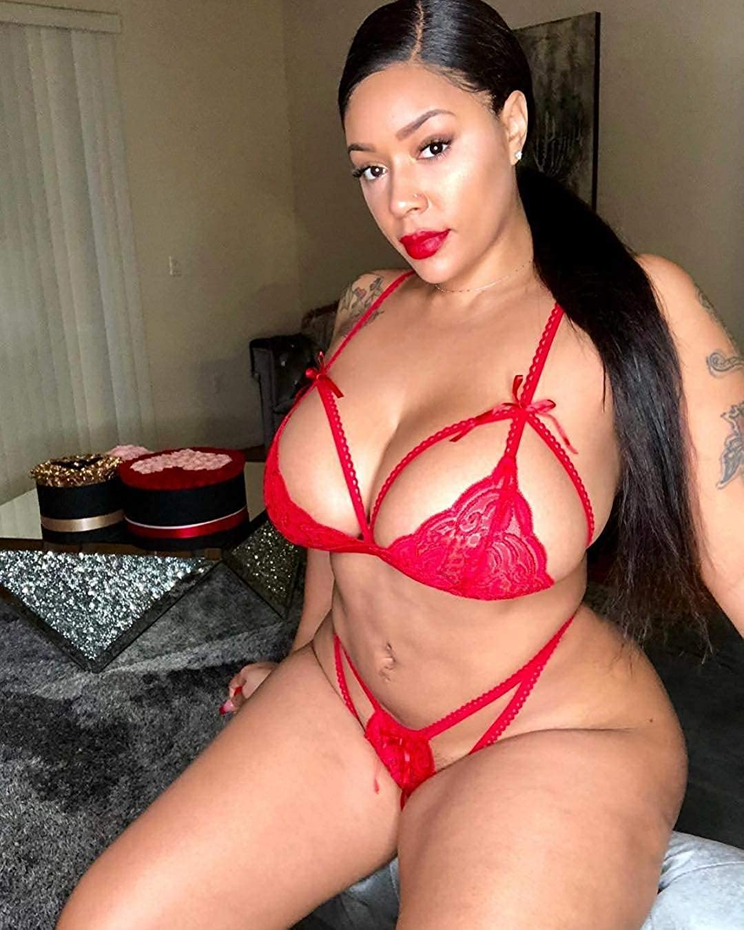 Women plus Size Lingerie Set with Garter Belt 3 Piece Sexy Strap Bra and Panty Lace Bodysuit Apparel & Accessories > Clothing > Underwear & Socks > Lingerie KYLIE MAX   