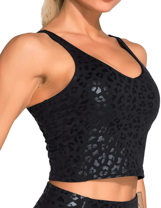 Dragon Fit Sports Bra for Women Longline Padded Bra Yoga Crop Tank Tops Fitness Workout Running Top Apparel & Accessories > Clothing > Underwear & Socks > Bras Kylie Max   