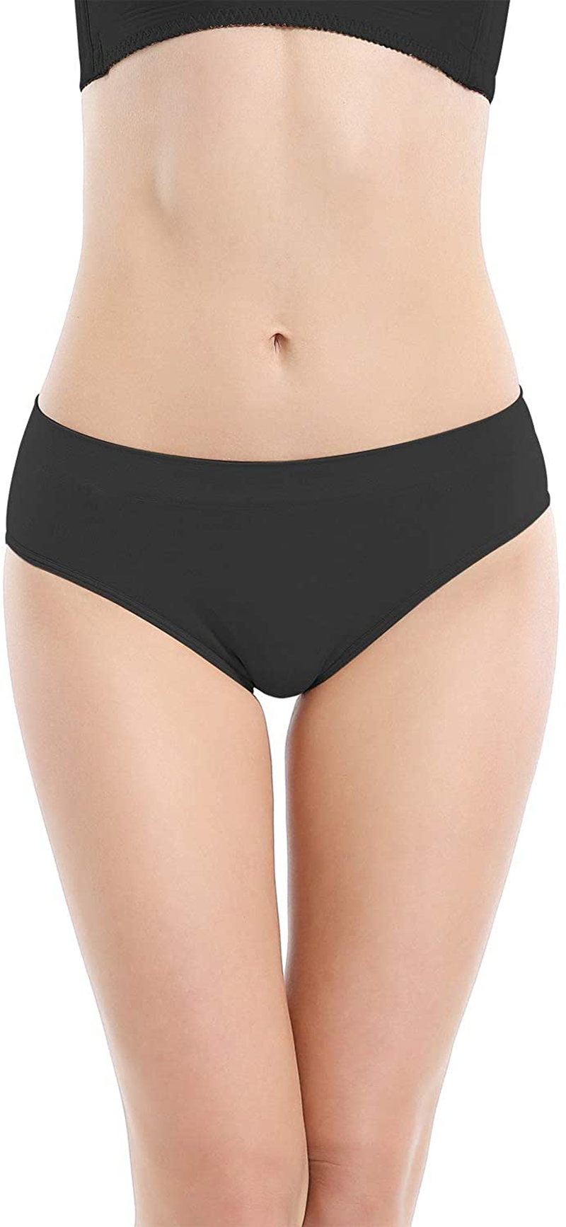 Areke Womens Hipster Panties Seamless Underwear, Soft Stretch Nylon Athletic Cheekini Bikini Briefs Apparel & Accessories > Clothing > Underwear & Socks > Underwear Areke   