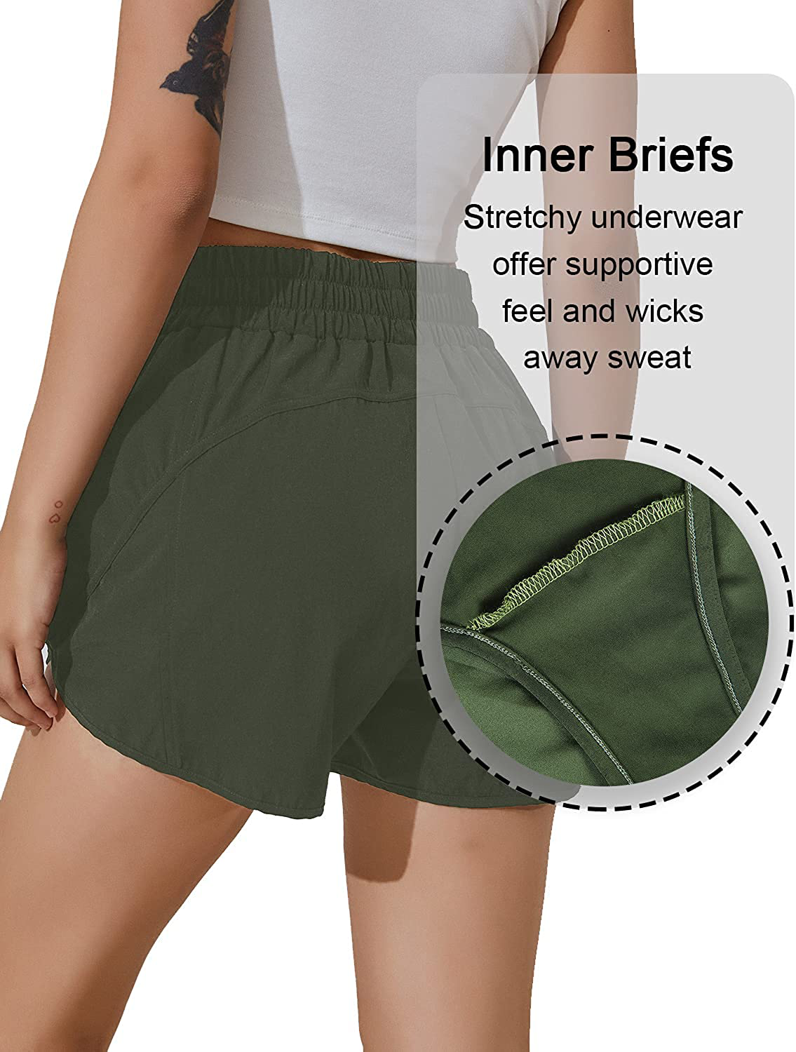 BMJL Women'S Running Shorts Elastic High Waisted Shorts Pocket Sporty Workout Shorts Quick Dry Athletic Shorts Pants Apparel & Accessories > Clothing > Shorts Kylie Max   
