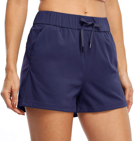 Willit Women'S Yoga Lounge Shorts Hiking Active Running Workout Shorts Comfy Travel Casual Shorts with Pockets 2.5" Apparel & Accessories > Clothing > Shorts Kylie Max   