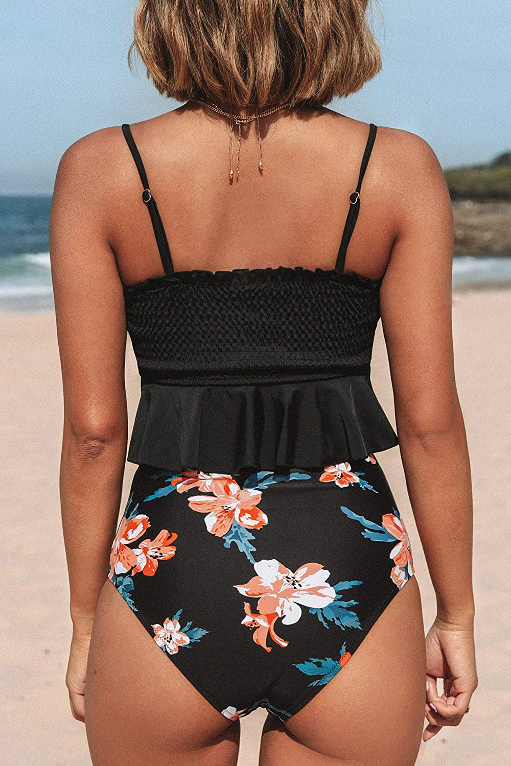 CUPSHE Women'S High Waist Bikini Swimsuit Ruffle Two Piece Bathing Suit  Kylie Max   