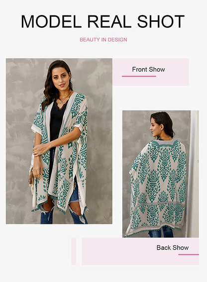 Dokotoo Womens 2022 Fashion Summer Print Kimono Casual Cardigans Loose Cover Ups Apparel & Accessories > Clothing > Swimwear Kylie Max   