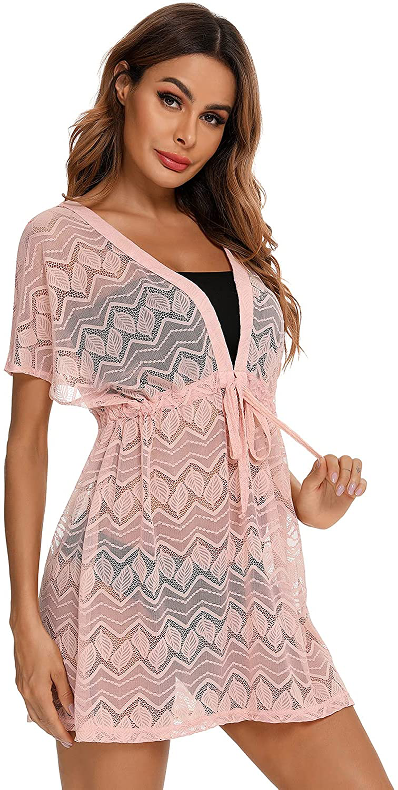 EISHOPEER Women'S Bathing Suit Cover Ups Sexy Swimwear Lace Beach Bikini Cover-Ups Apparel & Accessories > Clothing > Swimwear Kylie Max   