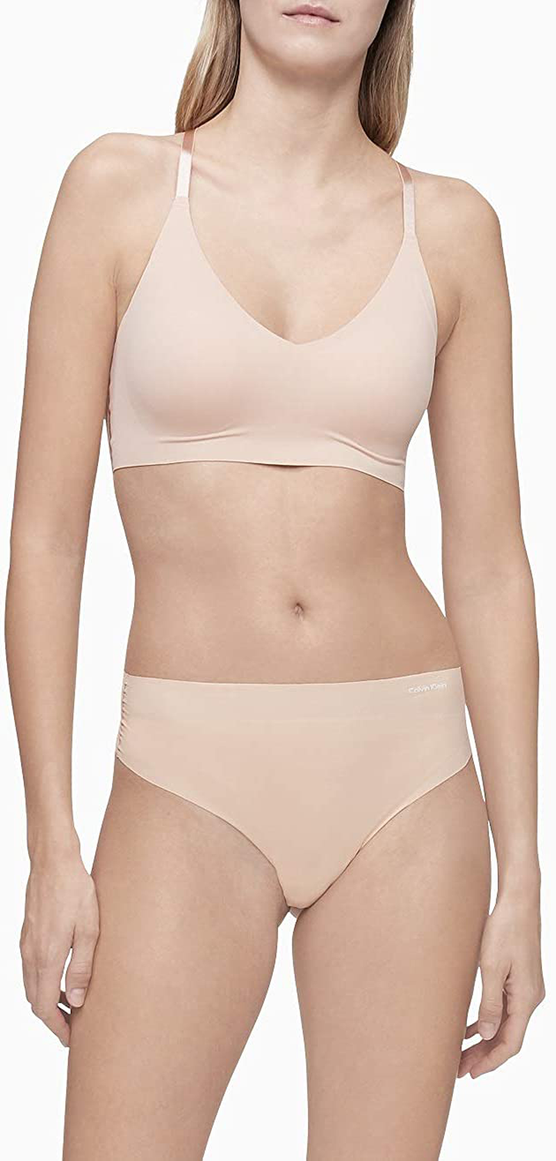 Calvin Klein Women'S Invisibles Comfort Seamless Wirefree Lightly Lined Triangle Bralette Bra Apparel & Accessories > Clothing > Underwear & Socks > Bras Kylie Max   