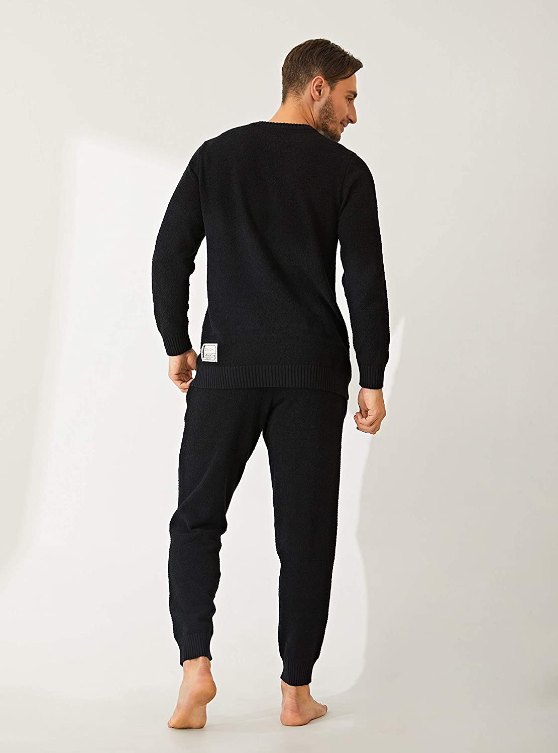 DAVID ARCHY Men'S Plush Fleece Sleepwear Warm Cozy Long Sleeve Top & Bottom Pajama Set Nightwear Apparel & Accessories > Clothing > Sleepwear & Loungewear > Pajamas Kylie Max   