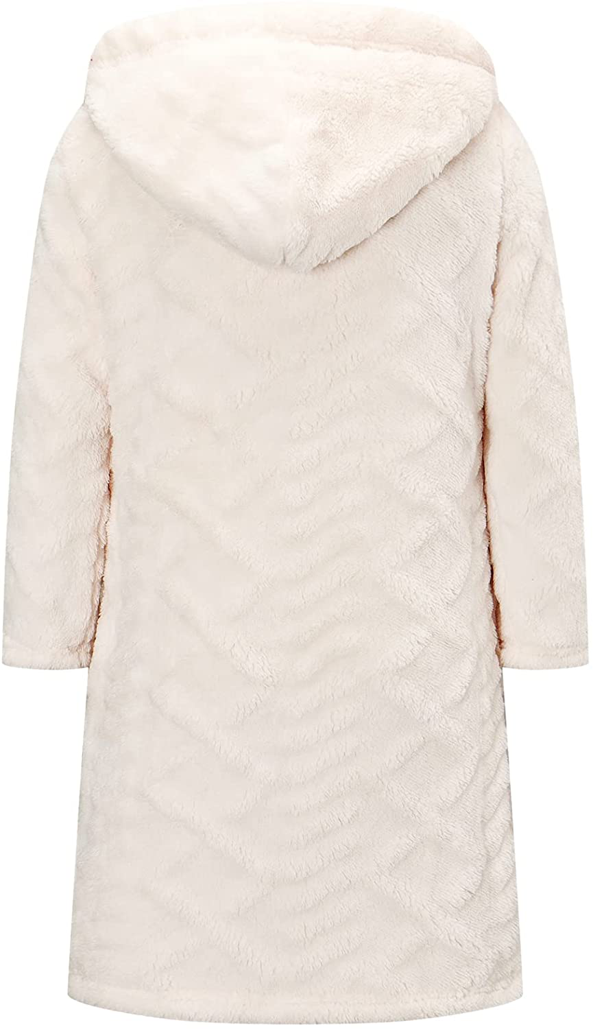 Umeyda Girls Robe,Cute & Fleece Hooded Robe with Belt for Girls, 12 Months - 18 Years Apparel & Accessories > Clothing > Sleepwear & Loungewear > Robes Kylie Max   