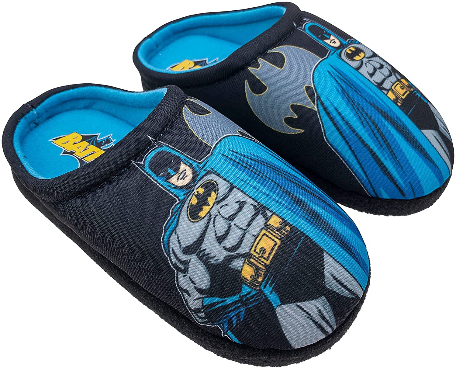 Batman Boys Robe Pajama Set with Slippers, Polyester, Kids Size 4/5 to 10/12 Apparel & Accessories > Clothing > Sleepwear & Loungewear > Robes Kylie Max   