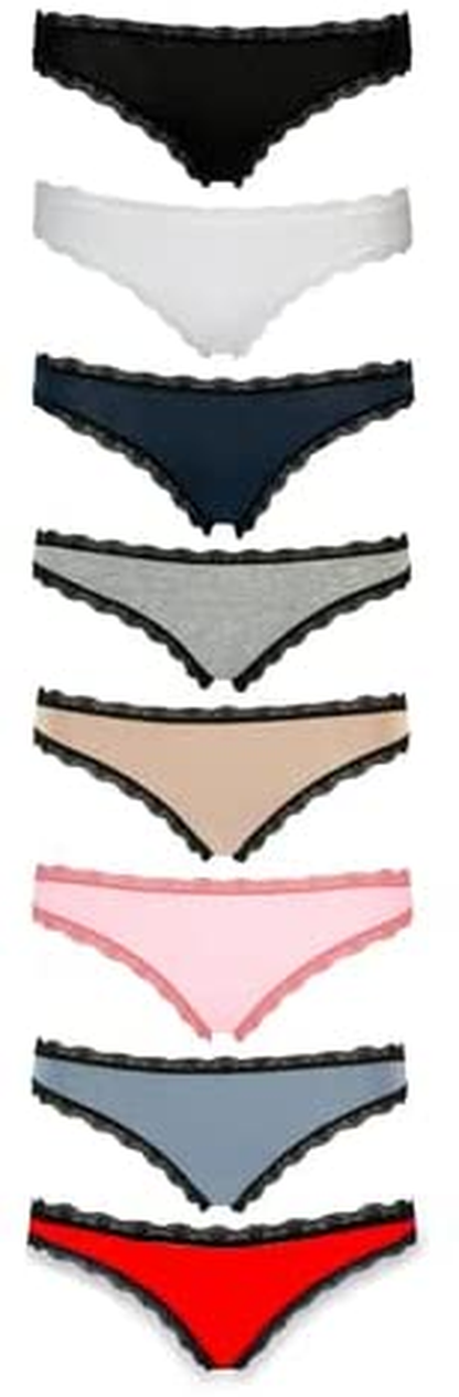 Emprella Cotton Underwear Women, 8 or 5 Pack Womens Bikini Seamless Ladies Cheeky Panty Apparel & Accessories > Clothing > Underwear & Socks > Underwear Emprella   