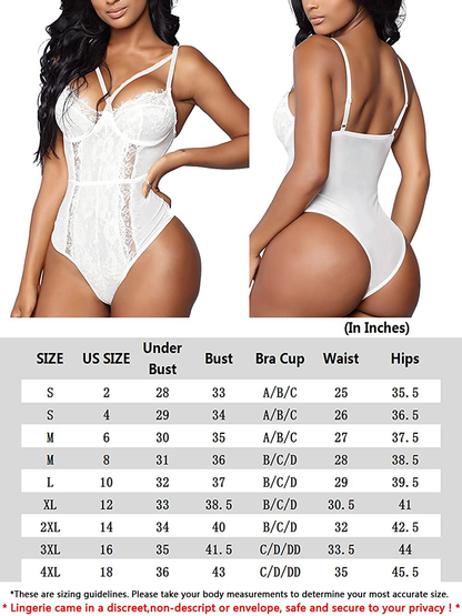 See through Lingerie,V-Neck Lace Babydoll,Sexy Lingerie Women,One Piece Bodysuit Apparel & Accessories > Clothing > Underwear & Socks > Lingerie Kylie Max   