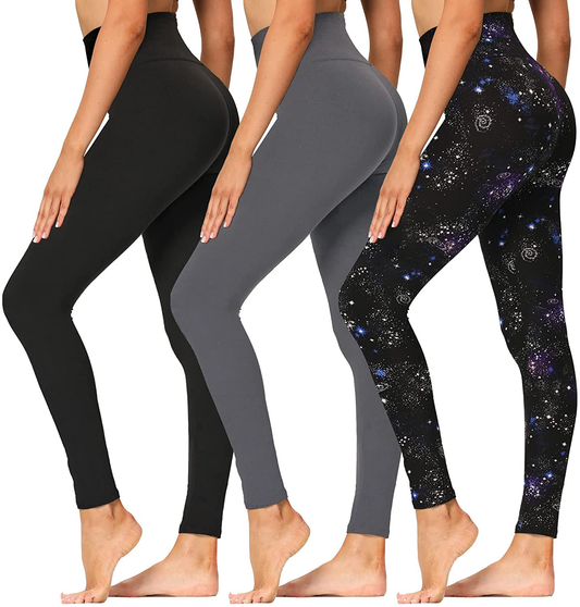 High Waisted Leggings for Women - Soft Athletic Tummy Control Pants for Running Cycling Yoga Workout - Reg & Plus Size Apparel & Accessories > Clothing > Activewear syrinx   