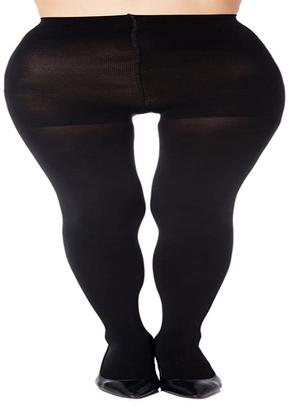MANZI Run Resistant Control Top Panty Hose Opaque Tights Apparel & Accessories > Clothing > Underwear & Socks > Shapewear MANZI 1 Pair Black Small 