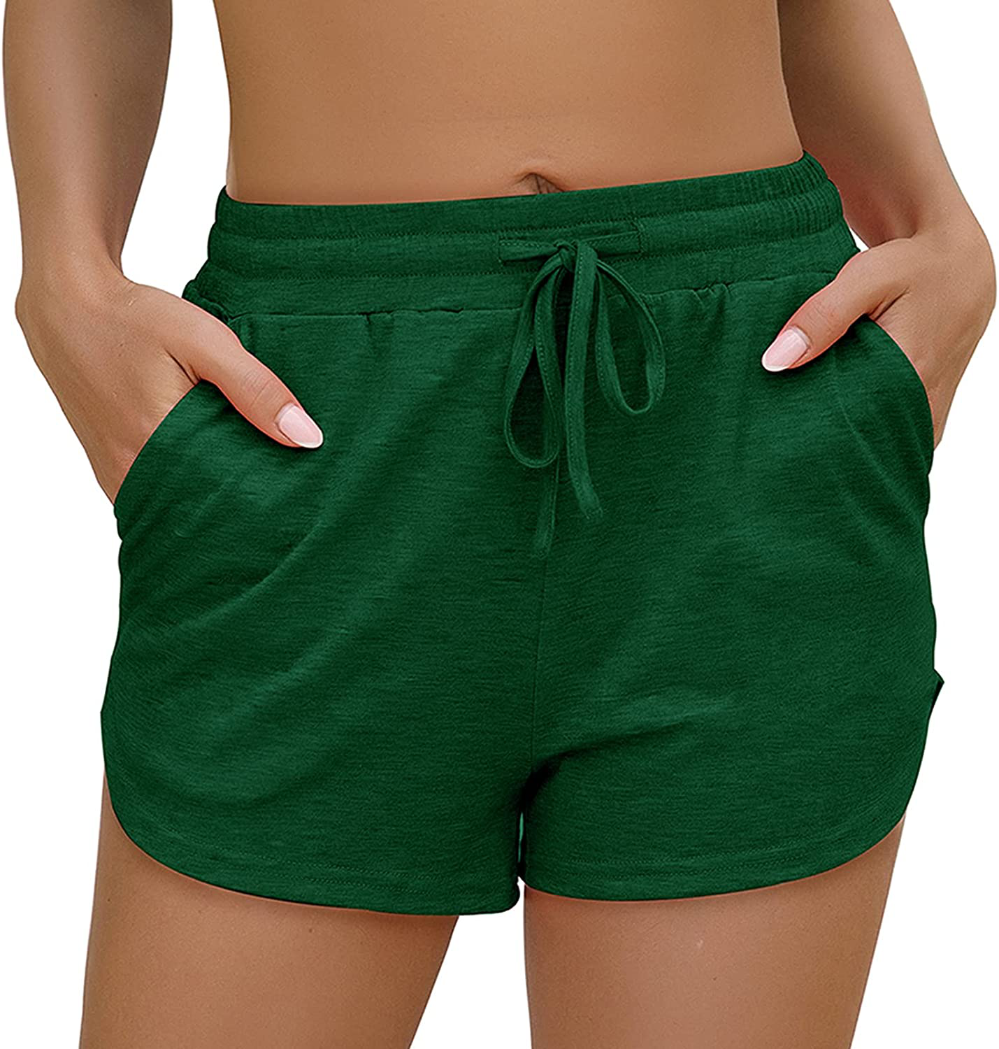 OFEEFAN Womens Athletic Shorts Running Dolphin Shorts with Pockets and Drawstring Apparel & Accessories > Clothing > Shorts Kylie Max   