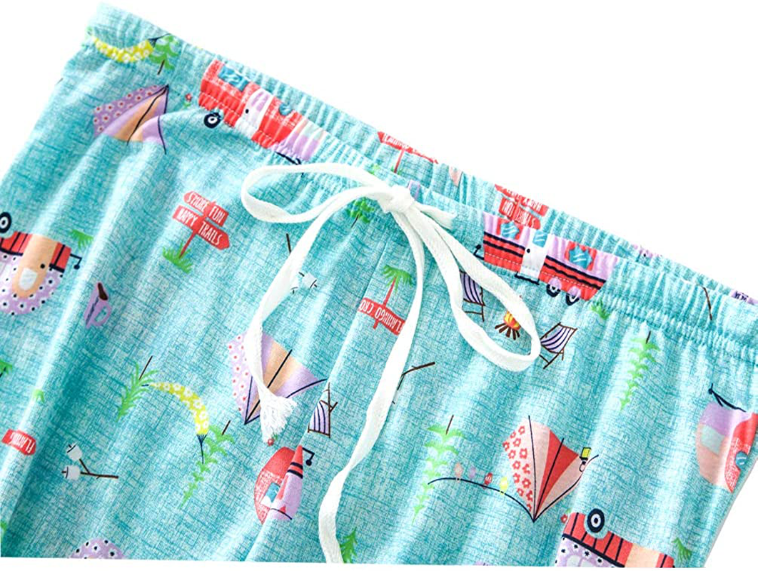 ENJOYNIGHT Women'S Capri Pajama Pants Lounge Causal Bottoms Print Sleep Pants Apparel & Accessories > Clothing > Sleepwear & Loungewear > Pajamas Kylie Max   
