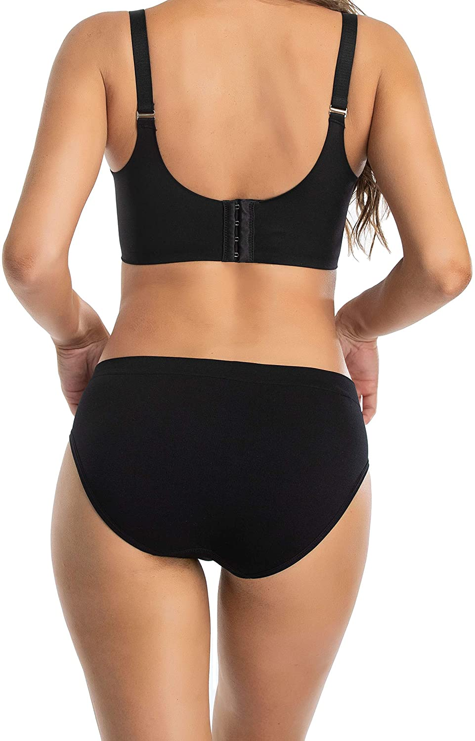 Areke Womens Bikini Panties Seamless Underwear, Soft Stretch Cheekini Hipster Briefs 6 Pack  Areke   
