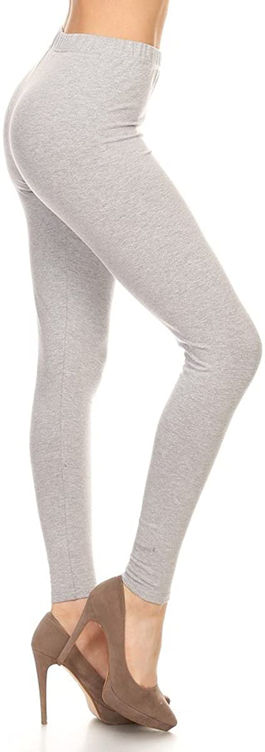 Leggings Depot Cotton Women'S Premium Quality Ultra Soft Solid Leggings Apparel & Accessories > Clothing > Underwear & Socks > Shapewear LEGGINGS DEPOT   