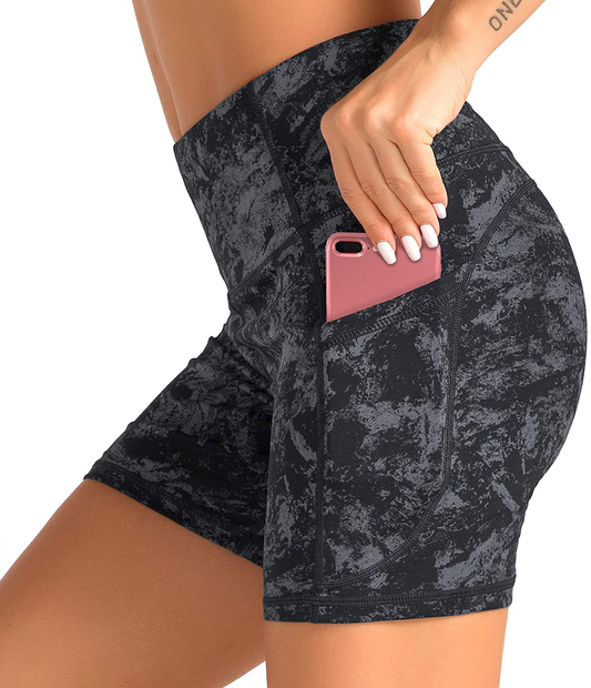 Dragon Fit High Waist Yoga Shorts for Women with 2 Side Pockets Tummy Control Running Home Workout Shorts Apparel & Accessories > Clothing > Shorts Kylie Max   
