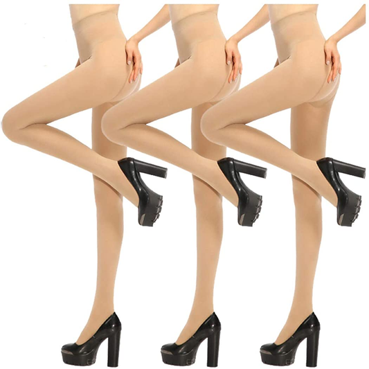 Women Tight,Ladies Tights,Womens Opaque Pantyhose Lady Black Leggings Apparel & Accessories > Clothing > Underwear & Socks > Shapewear KalaBear 3 Pairs-nude,nude,nude One Size 