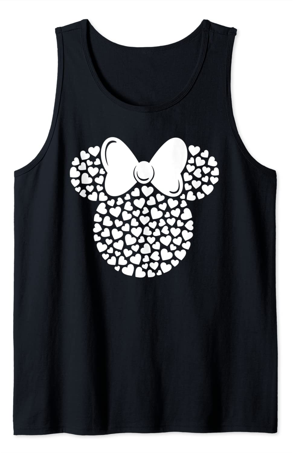 Disney Minnie Mouse Icon Filled with White Hearts Tank Top Apparel & Accessories > Clothing > Activewear Kylie Max   