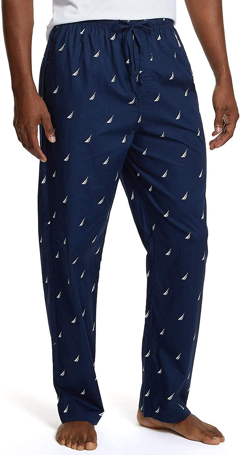Nautica Men'S Soft Woven 100% Cotton Elastic Waistband Sleep Pajama Pant Apparel & Accessories > Clothing > Sleepwear & Loungewear > Pajamas Kylie Max   