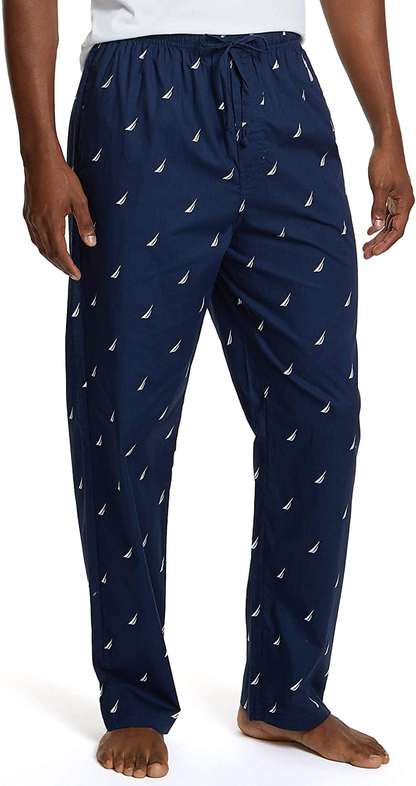 Nautica Men'S Soft Woven 100% Cotton Elastic Waistband Sleep Pajama Pant Apparel & Accessories > Clothing > Sleepwear & Loungewear > Pajamas Kylie Max   