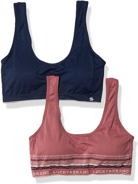 Lucky Brand Women’S Bra – 2 Pack Seamless Comfort Crop Cami Lounge Bralette (S-XL) Apparel & Accessories > Clothing > Underwear & Socks > Bras Kylie Max   