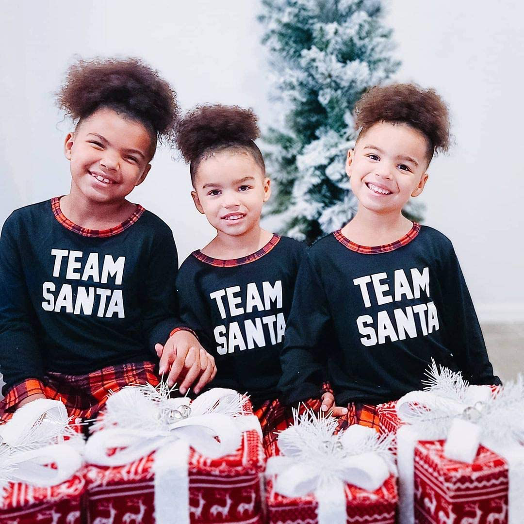 IFFEI Matching Family Pajamas Sets Christmas Pj'S with Deer Long Sleeve Tee and Plaid Pants Loungewear Apparel & Accessories > Clothing > Sleepwear & Loungewear > Pajamas Kylie Max   