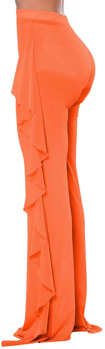 COCOLEGGINGS Women'S Sheer Mesh Ruffle Pants Swimsuit Bikini Bottom Cover Ups Apparel & Accessories > Clothing > Swimwear Kylie Max   