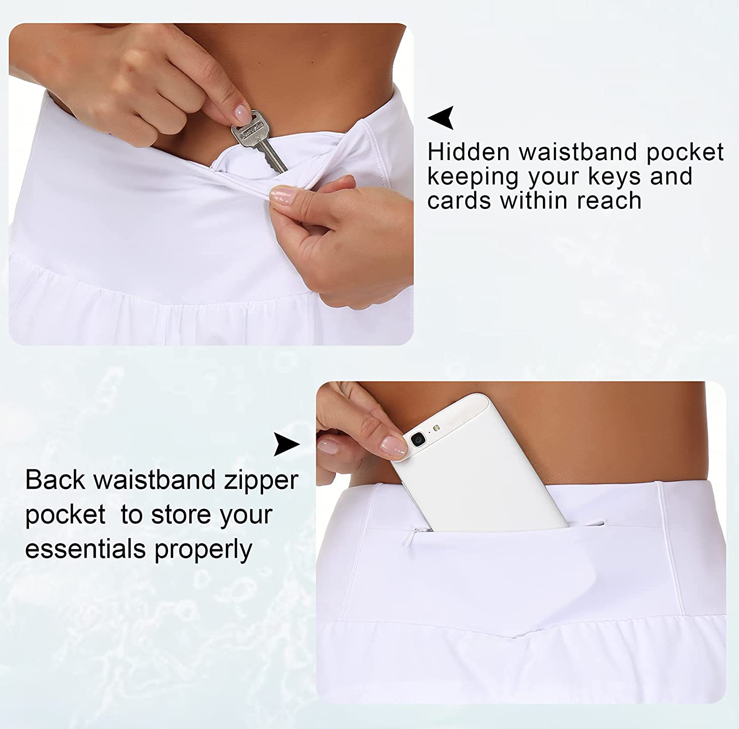 THE GYM PEOPLE Womens High Waisted Running Shorts Quick Dry Athletic Workout Shorts with Mesh Liner Zipper Pockets Apparel & Accessories > Clothing > Shorts Kylie Max   