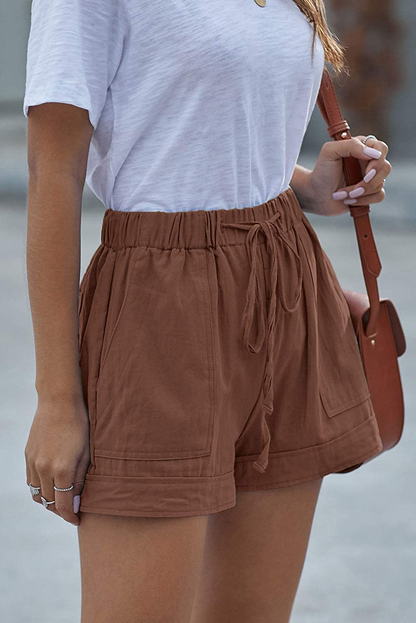 Dokotoo Womens Comfy Drawstring Casual Elastic Waist Pocketed Shorts Apparel & Accessories > Clothing > Shorts Kylie Max   
