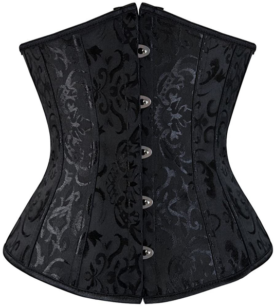 Blidece Women'S Fashion Sexy Vintage Underbust Corset Bustier Waist Cincher with G-String S-6XL Apparel & Accessories > Clothing > Underwear & Socks > Lingerie Blidece Black 1 4X-Large 