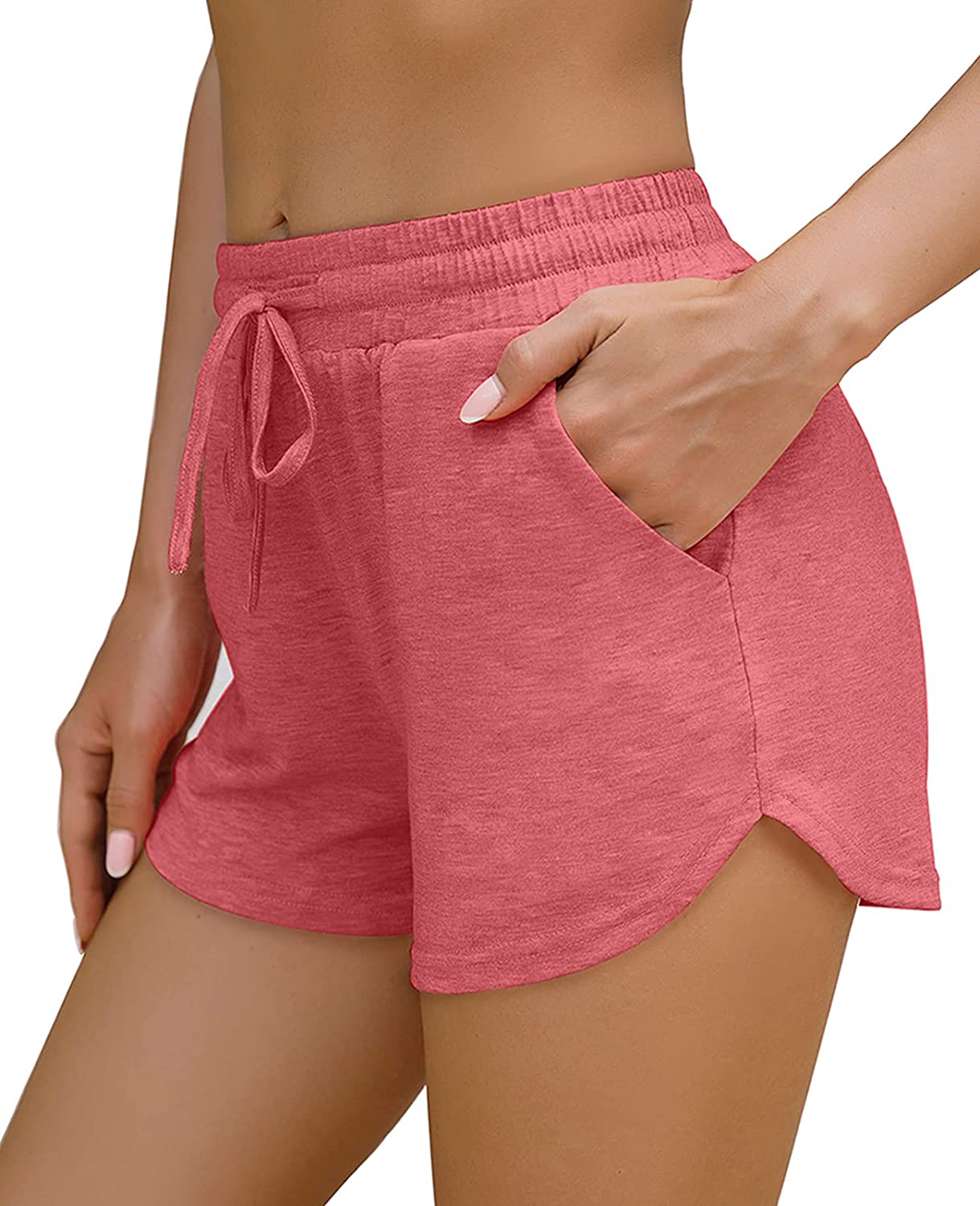 OFEEFAN Womens Athletic Shorts Running Dolphin Shorts with Pockets and Drawstring Apparel & Accessories > Clothing > Shorts Kylie Max   