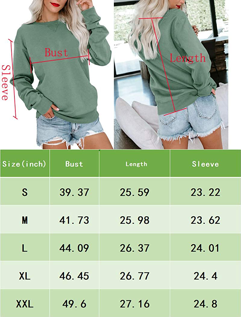 Bingerlily Womens Casual Long Sleeve Sweatshirt Crew Neck Cute Pullover Relaxed Fit Tops Apparel & Accessories > Clothing > Activewear Kylie Max   