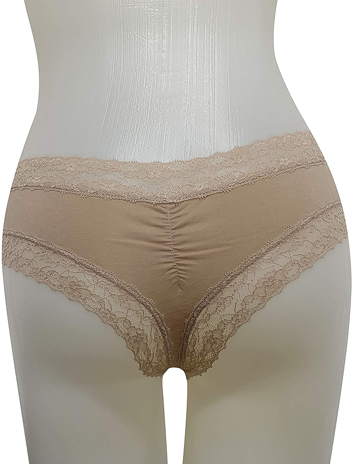 VIC LINUO Lace Panties Lace Cheeky Panties for Women, Soft and Stretched, 4-Pack Apparel & Accessories > Clothing > Underwear & Socks > Underwear VIC LINUO   