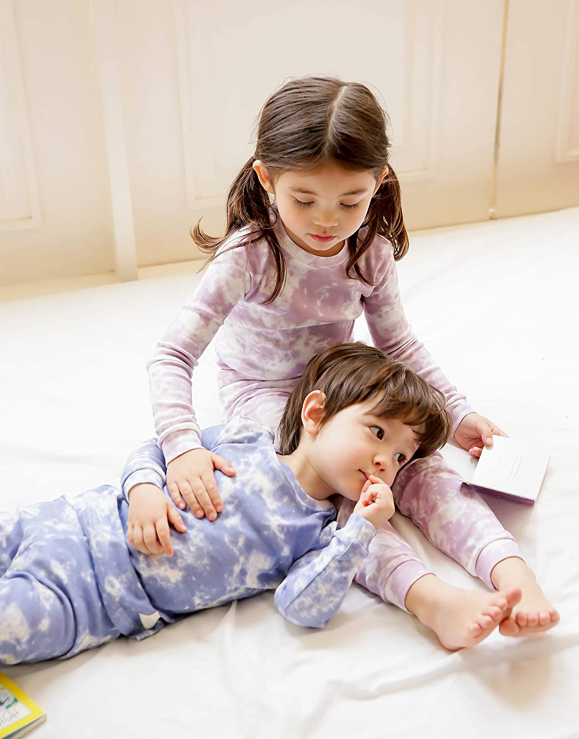VAENAIT BABY 12M-12 Toddler Kids Boys Girls 100% Cotton Marbling Sung Fit Sleepwear Pajamas 2Pcs Pjs Set Apparel & Accessories > Clothing > Sleepwear & Loungewear > Pajamas Kylie Max   