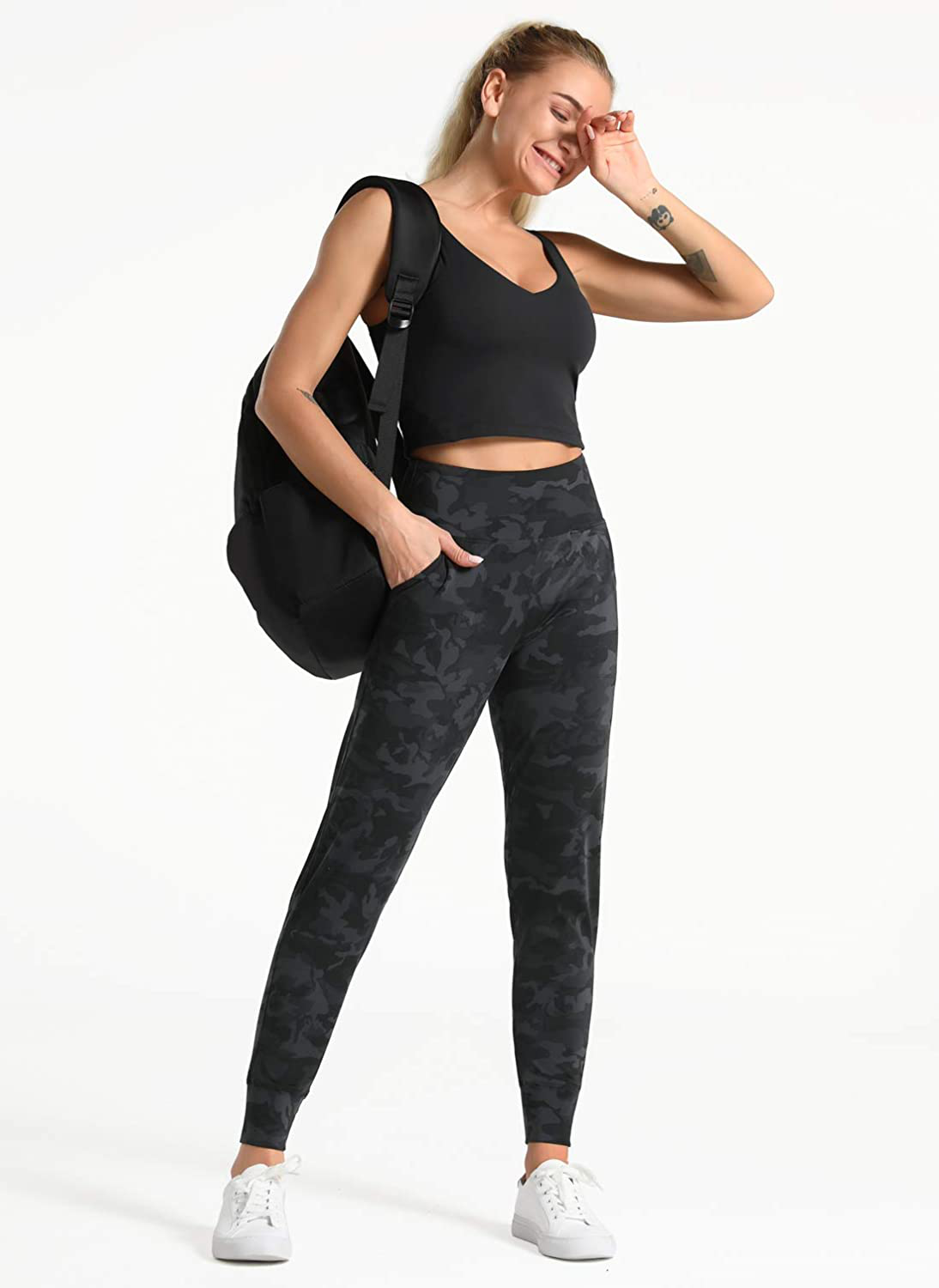 Dragon Fit Joggers for Women with Pockets,High Waist Workout Yoga Tapered Sweatpants Women'S Lounge Pants Apparel & Accessories > Clothing > Activewear Kylie Max   
